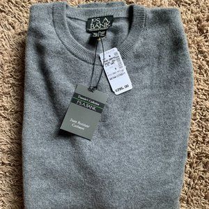 Grey Jos A Bank 100% Cashmere NWT